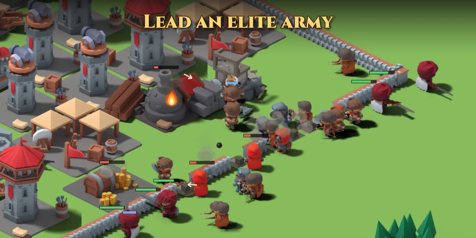 Lead an elite army: elite troops and the crowned Warlord attack